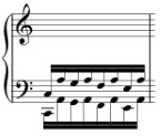First bar of Hanon Exercise 06