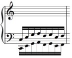 First bar of Hanon Exercise 08