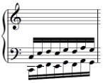 First bar of Hanon Exercise 09