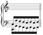 First bar of Hanon Exercise 10