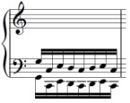 First bar of Hanon Exercise 12