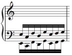 First bar of Hanon Exercise 13