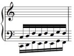 First bar of Hanon Exercise 14