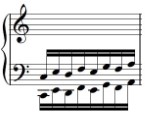 First bar of Hanon Exercise 15