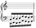 First bar of Hanon Exercise 16