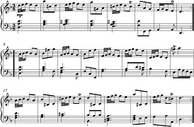 Miniature Score of the K.32 Sonata